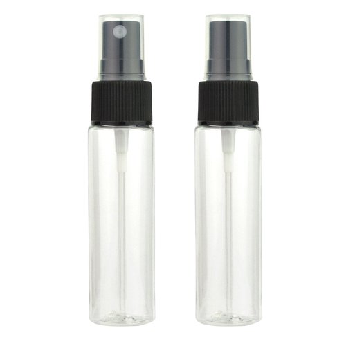 Jmkcoz Spray Bottles, 12 Pack 30ml 1oz Clear Empty Fine Mist Plastic Mini Travel Bottle Set Portable Refillable Liquid Containers for Cleaning Travel and 1 Pieces Microfiber Cleaning Cloth