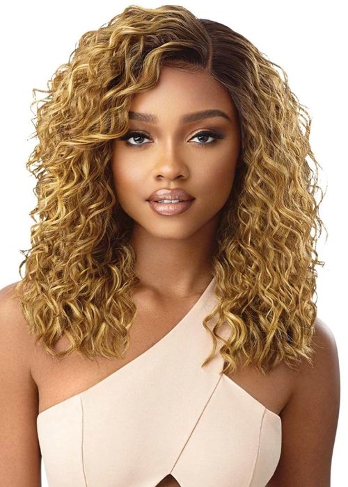 Outre Lace Front Wig HD Transparent Pre-Plucked Lace Parting TEAGAN (DRFF/RDVV)
