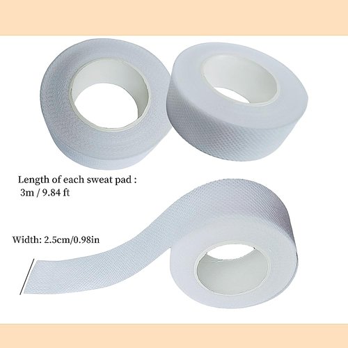 APZDFGIFCD 5 Rolls Collar Protector Sweat Pads, Self-adhesive Shirt Collar Protector Absorbent Sweat Shields Pad for Hat Shirt Neck Liner Armpit Tape Collar Protectors for Women Men