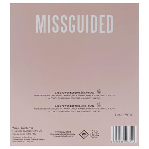Missguided Babe Power for Women - 2 Pc Gift Set 2.7oz EDP Spray, 0.34oz EDP Spray