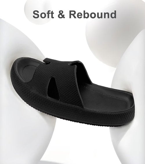 Cloud Slides for Women Cushion Recovery Pillow Sandals with Arch Support, Memory Foam House Shower Slippers for Woman, Non-Slip Comfort Quick Drying