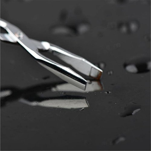 Silver Stainless Steel Eyebrow Scissors Tweezers,Elbow Pliers Clip Scissors,Flat Tip Tweezers Hair Plucker Hair Removal, Shave and Hair Removal for Women and Men Facial Hair