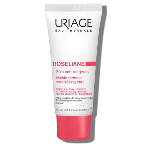Uriage Roseliane Anti-Redness Cream with Green Pearls, Shea Butter, Ginseng & Algae Extracts | Soothes, Hydrates, Reduces Visible Redness, Paraben-Free, Non-Comedogenic, 40 mL / 1.35 oz