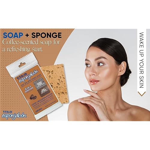 T.Taio Esponjabon Soap Sponge Variety Pack - Shower Scrubber - Bathroom Accessories - Mother of Pearl, Aloe Vera, Lavender, Charcoal, Cucumber-Melon, Oatmeal, Coffee, Pore-Cleansing (8 Pack)