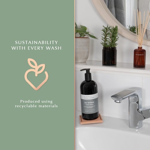 Pecksniffs Moisturizing Hand Wash and Hand & Body Caddy Lotion Set - Aroma:Therapy De-Stress, 500 ml/16.9 fl oz