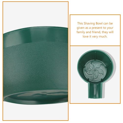 Healvian Plastic Shaving Bowl for Men Deep Shaving Soap Container Mouth Anti-slip Shave Cup Bowl for Home and Travel