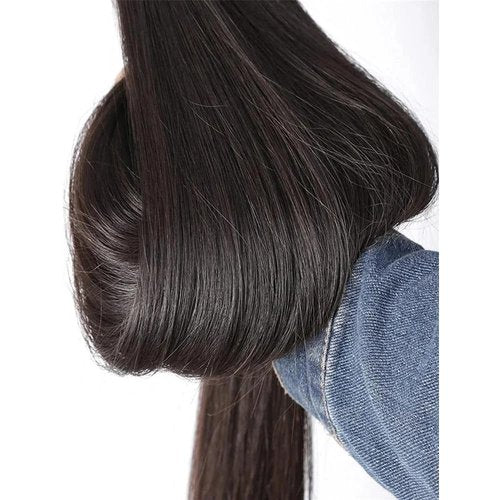 Straight Bundles Human Hair 34 34 34 Inch Natural Black Straight Human Hair Bundles Brazilian Virgin Remy Hair Extensions Soft And Healthy Double Weft Bundle Deals
