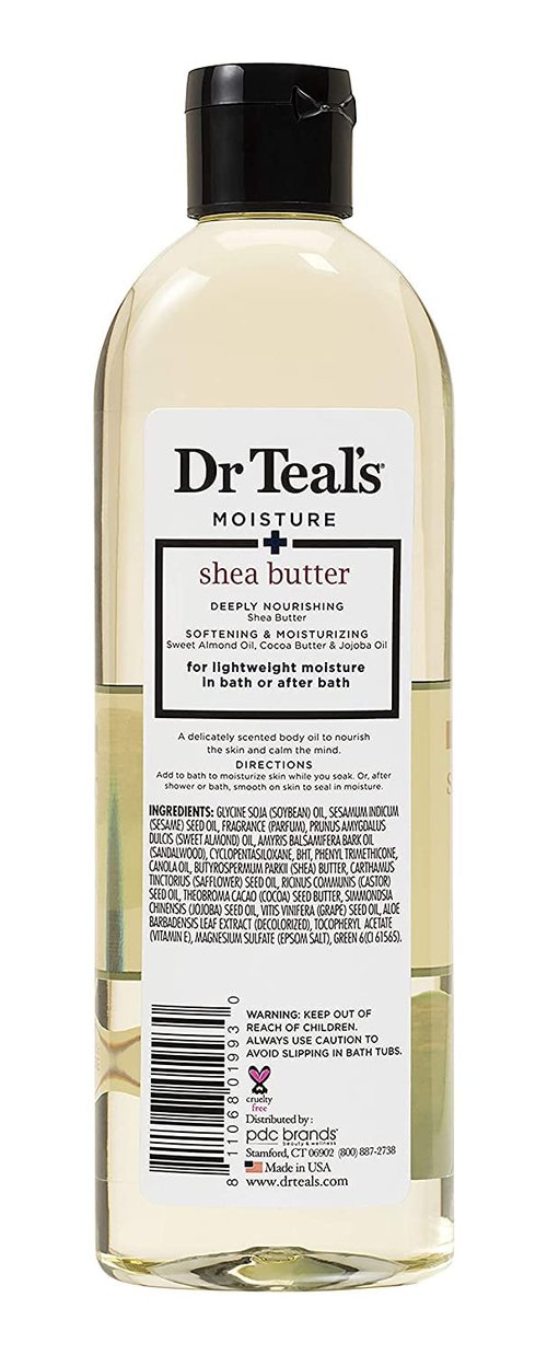 Dr. Teals Bath & Body Oil Variety Gift Set (2 Pack, 8.8oz Ea.) - Soothing Lavender & Ultra Rich Shea Butter - Essential Oils Hydrate Skin & Alleviates Daily Stress - at Home Spa Kit