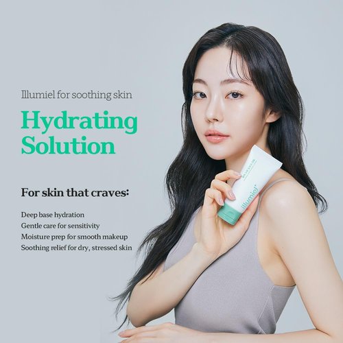 illumiel Aqua Hydrating Smooth Moisturizer for Long-lasting Skin Moisture Barrier with Xylitylglucoside & 5 types of Ceramides [Vegan & Korean Skincare] - 1.69 fl. oz.