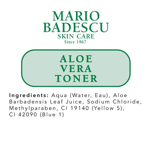 Mario Badescu Aloe Vera Toner for Dry and Sensitive Skin | Soothing Facial Toner that Hydrates and Balances| Formulated with Aloe Vera| 16 FL OZ