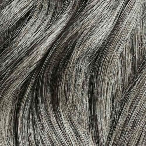 Luxy 100% Remy Human Hair Extensions for Thin Hair Thinning Hair Fill-Ins ? 6 Seamless Wefts Multi-Dimensional Color Blend - Natural-Looking Volume & Coverage 50 grams 12" Light Gray Thinning