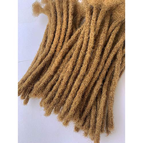 YONNA Human Hair Microlocks Sisterlocks Dreadlocks Extensions 60Locs Full Handmade (Width 0.4cm) 8inch Honey Blonde #27