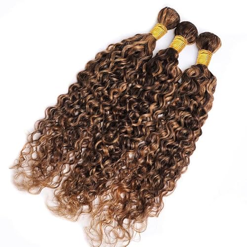 30 30 30 Inch Color 30 Bundles Human Hair 4/30 Water Wave Bundle Brown Water Wave Bundle Human Hair Unprocessed Virgin Hair Extensions