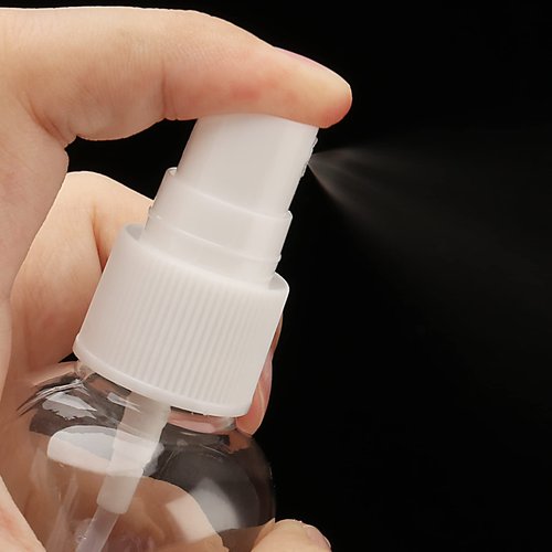 HEIHAK 50 PCS 120ml 4oz Clear Spray Bottles, Small Plastic Fine Mist Spray Bottles Bulk, Empty Bottles Refillable Travel Size Containers for Essential Oils, Hair Perfume Liquid