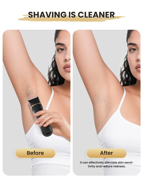 Bikini Trimmer for Women - 5 in 1 Painless Electric Razors for Ladies Pubic Facial Nose Body Leg Hair Removal, Waterproof Electric Shaver for Women Private Area Sensitive Skin,Personal Hair Trimmer