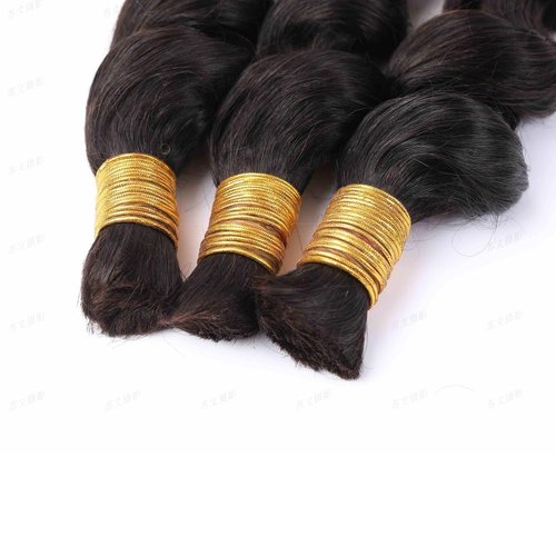 Human Braiding Hair for Boho Braids Loose Deep Wave Bulk Human Hair Knotless 100% Unprocessed Brazilian Virgin Hair Extensions for Braiding Curly Water Wave 1 Bundle No Weft 100g 18inch Natural Black