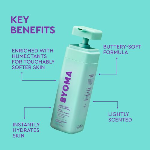 BYOMA Hydrating Body Wash & Lotion Bundle - Moisturizing Duo for Normal to Dry Skin - With Squalane, Tri-Ceramide Complex, Shea Butter & Beta Glucan - Cleanse, Soothe & Strengthen Skin Barrier