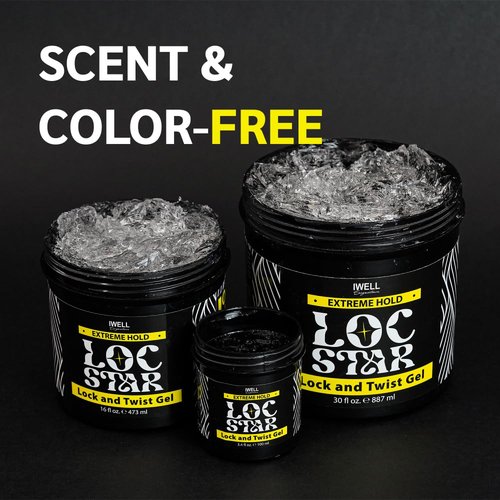 IWELL Signature Loc Star Braid & Loc Gel, 30 fl oz | Extreme Hold for Braids, Locs, Twists, Cornrows & Edges | Smooths & Tames Frizz | No Heavy Residue | Long-Lasting | With Aloe Vera & Castor Oil