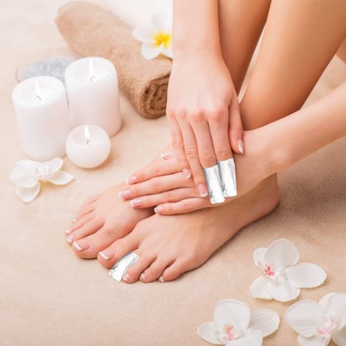 1000Pcs Nail Polish Remover Nail Polish Foil Wraps, Nail Wraps Remover with Cotton Pad,Gel Nail Polish Remover Foil Wrap,Tin Foil Nail Wrap Gel Polish Removal Tool Kit (1000PCS)
