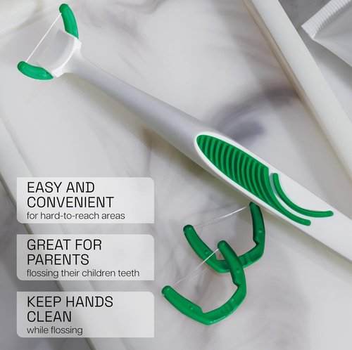 REACH Ultraclean Access Disposable Snap-On Flosser Refill Heads for Proper Oral Care, Mint Flavored, 28 Count (Pack of 5)