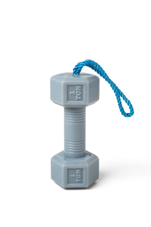 BigMouth Dumbbell Soap On Rope, Gray, Medium