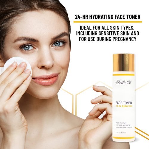 BELLA B Face Toner 5.1 oz Bottle - Pregnancy Skin Care - Pregnancy Toner - Pregnancy Safe Toner - Healthy Beauty - Natural Toner for Face - Fragrance Free Toner - Face Toner Moisturizer