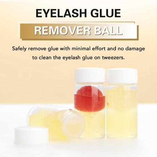 GOLLEE Eyelash Extension Tweezer Cleaner - Tweezer Cleanser with Sponge Ball for Lash Glue Remover - Red, Modern Style