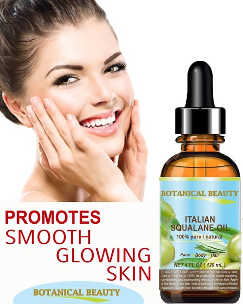 Botanical Beauty SQUALANE Italian. 100% Pure/Natural/Undiluted Oil. 100% Ultra-Pure Moisturizer for Face, Body & Hair. Reliable 24/7 skincare protection. 4 fl.oz- 120 ml