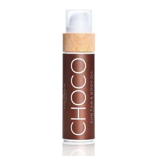COCOSOLIS CHOCO Suntan & Body Oil - Organic Tanning Oil - Deep Chocolate Tan - Tanning Lotion Accelerator for Indoor and Outdoor Tanning Beds (3.71)