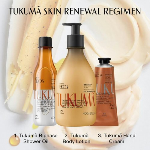 natura – Tukumã Hyaluronic Acid Boosting Biphase Shower Oil Refill - Replenishing in-Shower or Bath Body Oil - Anti-Signs of Aging - Skin Moisturizer - Brazilian Beauty Secrets - 6.7 fl oz (200ml)