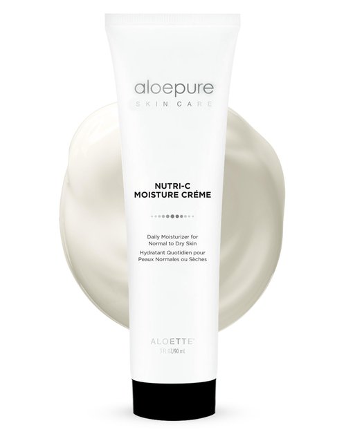 Aloette Nutri-C Face Moisturizer Cream - Daily Facial Skin Care Products for Wrinkles & Fine Lines - Skin Moisturizer Face Lotion Hydrates & Rejuvenates Dry to Normal Skin, Gluten Free - 3 Fl Oz