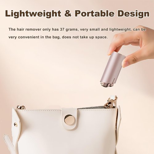 Facial Hair Removal for Women, Portable Painless Lady Shaver with Built-in LED, Wet/Dry Electric Razor Hair Remover Device for Face/Lips/Peach/Fuzz