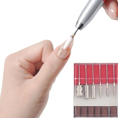 mcdhhemo Nail Drill, Portable Wireless Charging Nail File, 45,000 RPM Professional Nail Care Machine for Manicure & Pedicure, Electric Nail Drill Set, Purple