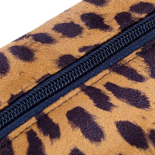 Leopard Print Makeup Bags, 2 Pieces Large Capacity Soft Cosmetic Bags, Travel Toiletry Organizer for Women (Brown)