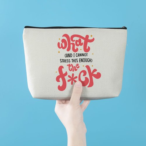 Azteoiz Motivational Makeup Bag, Office Supplies, Office Gifts for Coworkers Employee Boss Translator Funny Birthday Retirement Boss Day Inspirational Gifts for Women, Cosmetic Bag