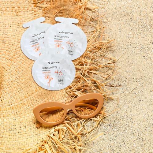 150 Pcs Sunscreen Bulk Mini Travel Size Sunscreen Packets SPF 46+ Summer Party Gifts for Women Girl