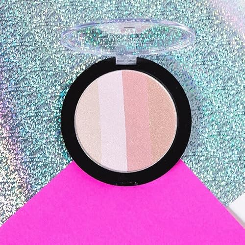 wet n wild MegaGlo Illuminating Blush Makeup Powder Palette, Catwalk Pink, Highlighter Face Make Up