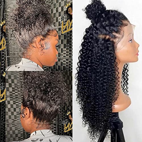 13x6 Lace Frontal Wigs for Black Women Pre Plucked Lace Wig Glueless Brazilian Remy Human Hair Wigs with Baby Hair (22 inch, 150% Density Lace Front Wig)