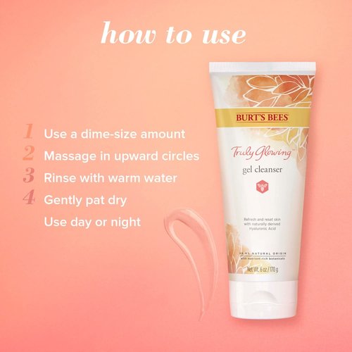 Burts Bees Truly Glowing Gel Cleanser Unisex 6 oz