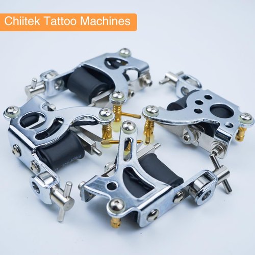 Chiitek Complete Professional Tattoo Kit 4 Pro Machine Guns 40 Color Ink Power Supplies Disposable Needles Grips Tattoo Supplies for Beginners