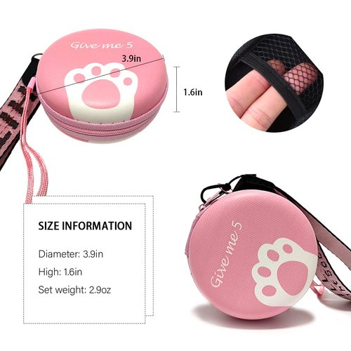 Gxamz Orthodontic Retainer Case with Organizer Bag Aligner Retainer Travel Case Pack Mouth Guard Box (Pink claw)