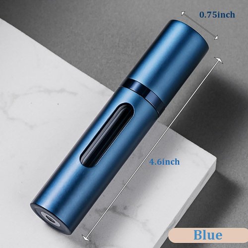 Topblux 3-Pack 10ml Refillable Travel Perfume Atomizer, Leakproof Bottom-Fill Spray Bottle, Compact Reusable Fragrance Dispenser for Women Men Gift (Black+Blue+Pink)