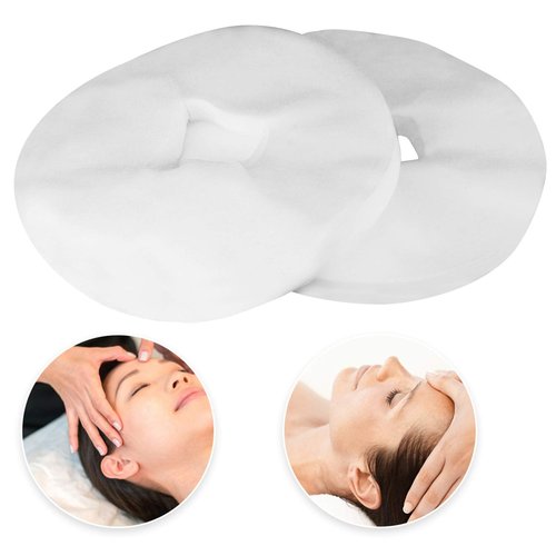 200pcs Massage Bed Hole Towel Disposable Non Woven Face Covers Fabric Massage Table Bed Pillow Hole Towel Face Hole Mat Salon Bed Face Hole Cover for Massage Chairs