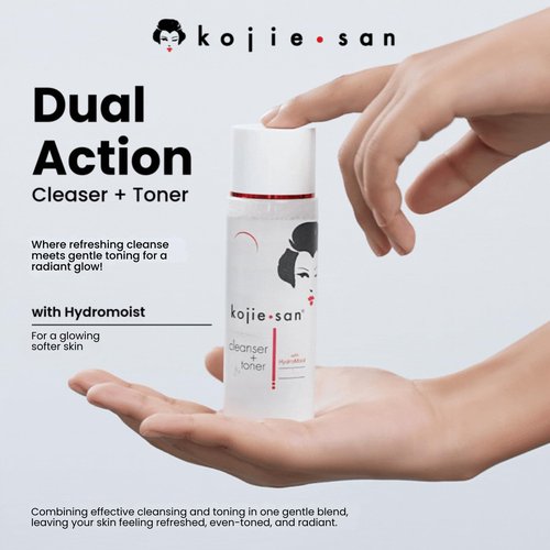 Kojie San Dual Action Cleanser and Toner, Deep Cleansing Toner, Gentle Exfoliating, and Helps Reduce Excess Oil - 100ml