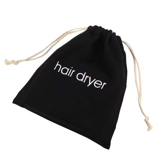 ERKXD 3 | 6 | 8 Pack Hair Dryer Bags Drawstring Bag Container Hairdryer Bag for travel bathroom (6 PCS, Black)
