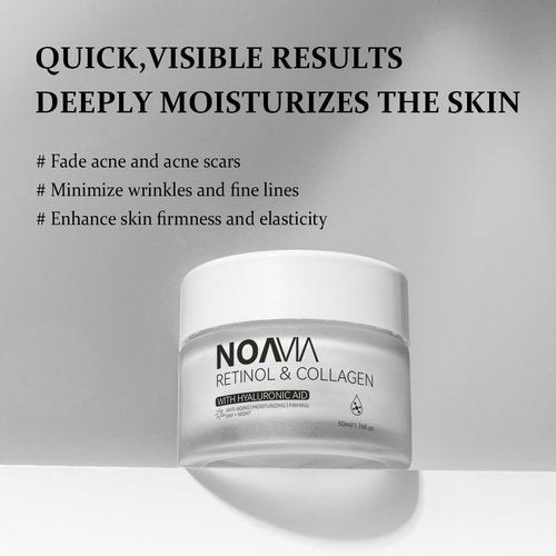 NOAVIA Retinol Moisturizer Face Cream,Day and Night Skin Care for Women and Men Anti Aging Facial Moisturizer with Simply Vital Collagen Retinol Hyaluronic Acid, Neck Firming and Tightening