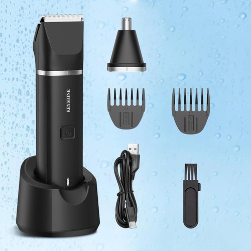 KAPHIO Electric Razor for Men: 2-in-1 Beard & Nose Hair Trimmer for Men - IPX7 Waterproof Shavers for Temple Groin Body Ear Hairs Trimmer - Best Gifts for Husband