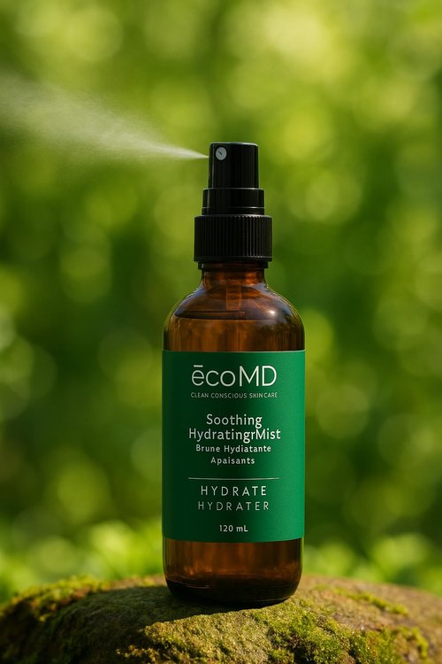 EcoMD Soothing Hydrating Mist, 4 fl oz, Natural Facial Spray with Hyaluronic Acid, Aloe, Green Tea for Sensitive Skin