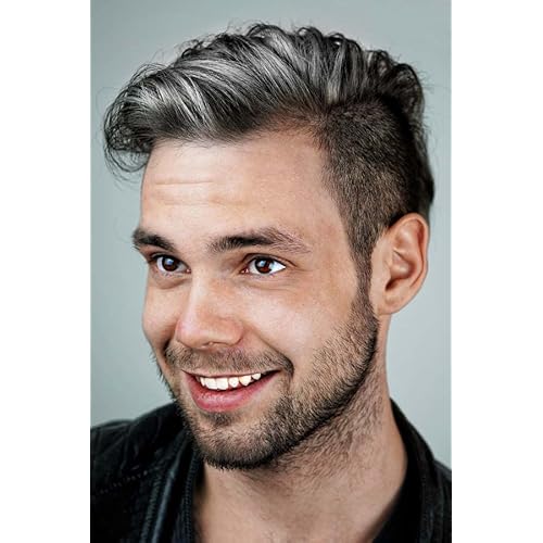0.08mm Ultra Thin Skin Toupee for Men 100% European Virgin Real Human Hair Replacement Wigs 8x10 inch Hairpiece Natural Straight Free Style 90% 1B Black Mixed 10% Grey Hair