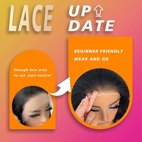 MITIMES 32inch Ombre Lace Front Wig pre plucked, Glueless Highlight Ombre Long Straight Lace Front Wigs Synthetic Highlight HD Lace Front Wig 1B/30/27